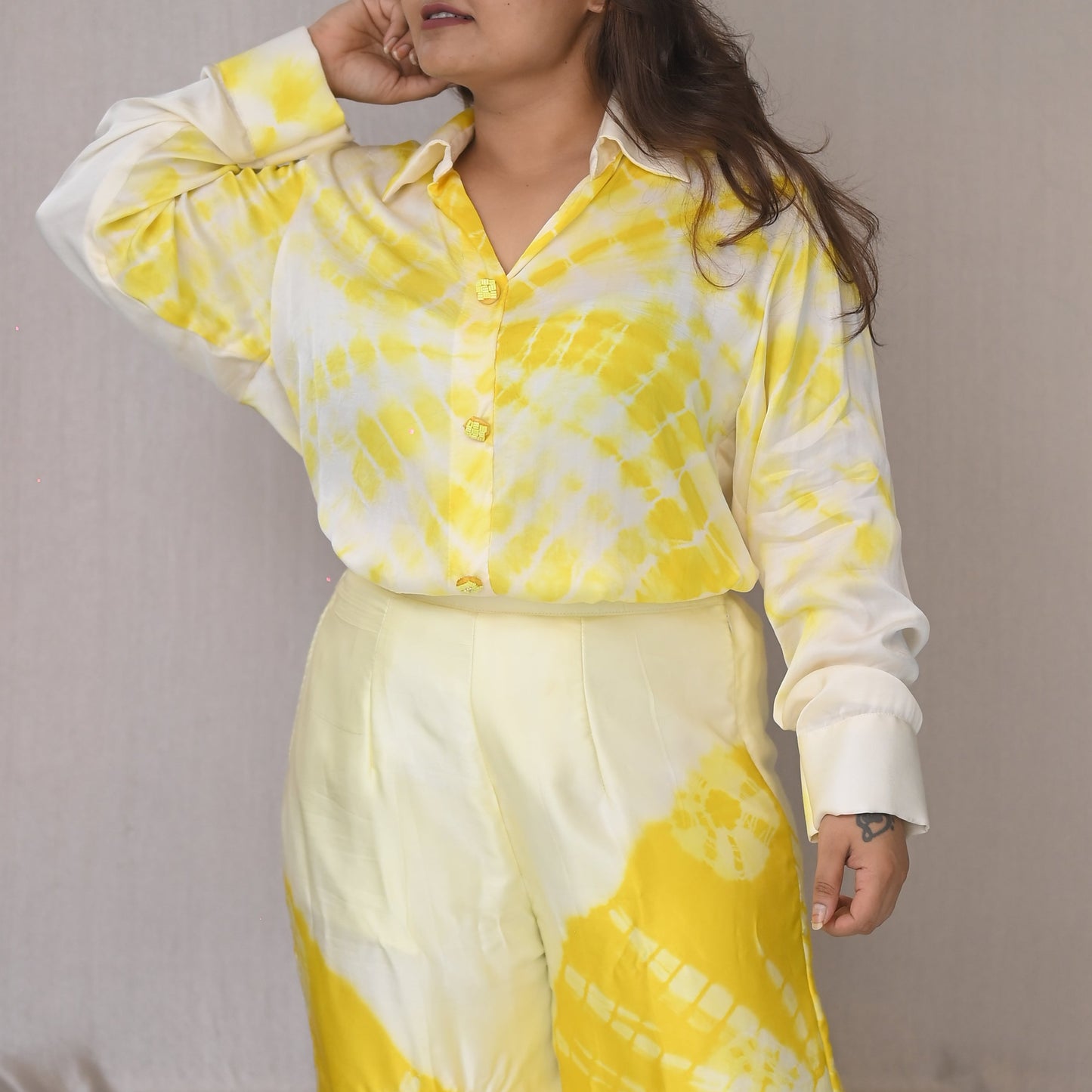 Yellow Tie & Dye Co-ord Set