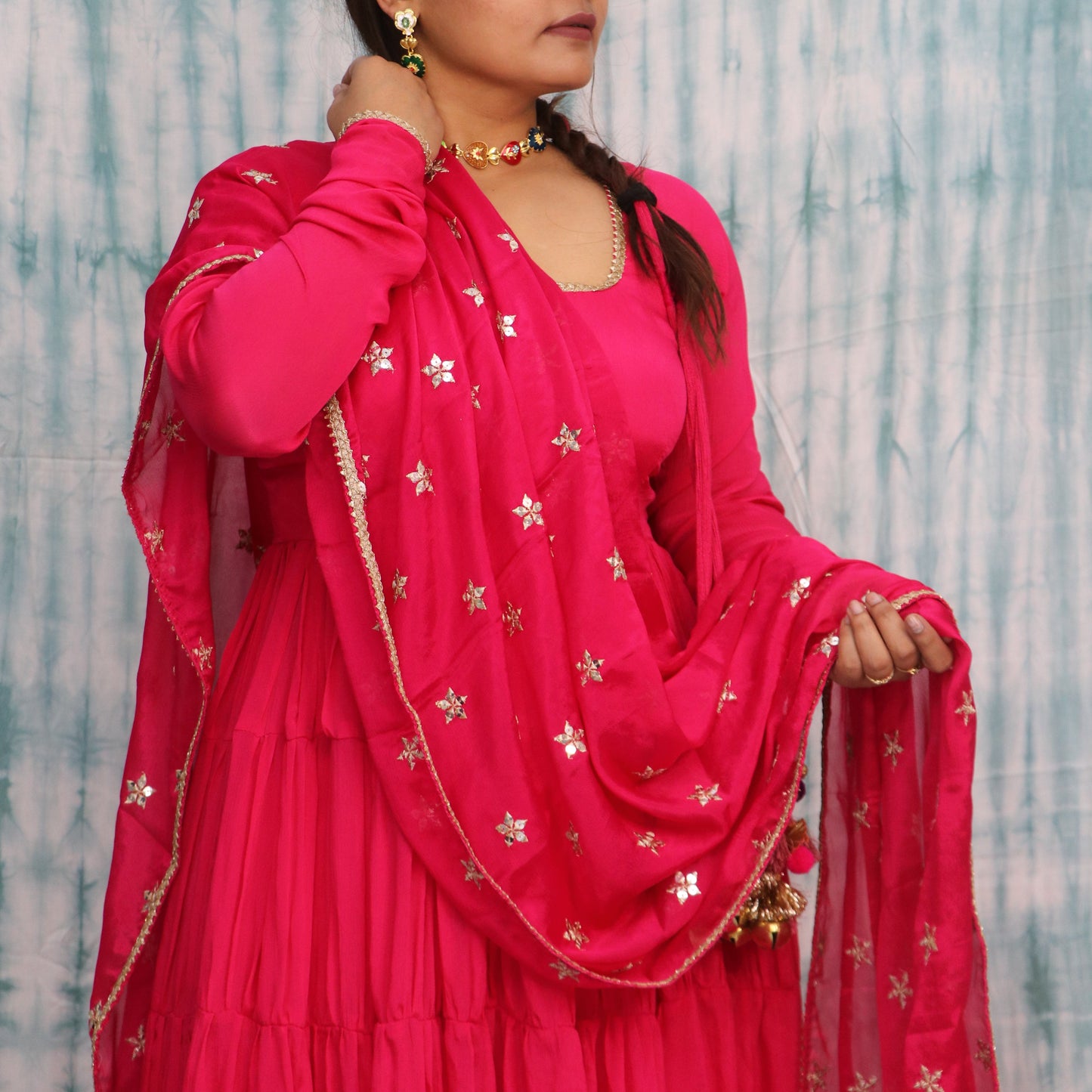 Fuchsia Anarkali Suit Set