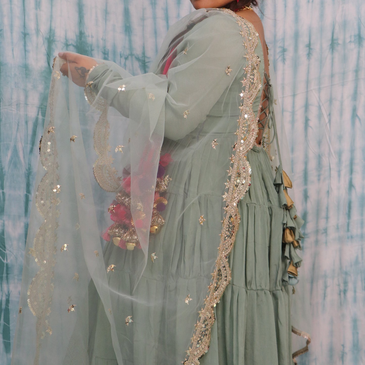 Sea Green Anarkali Suit Set