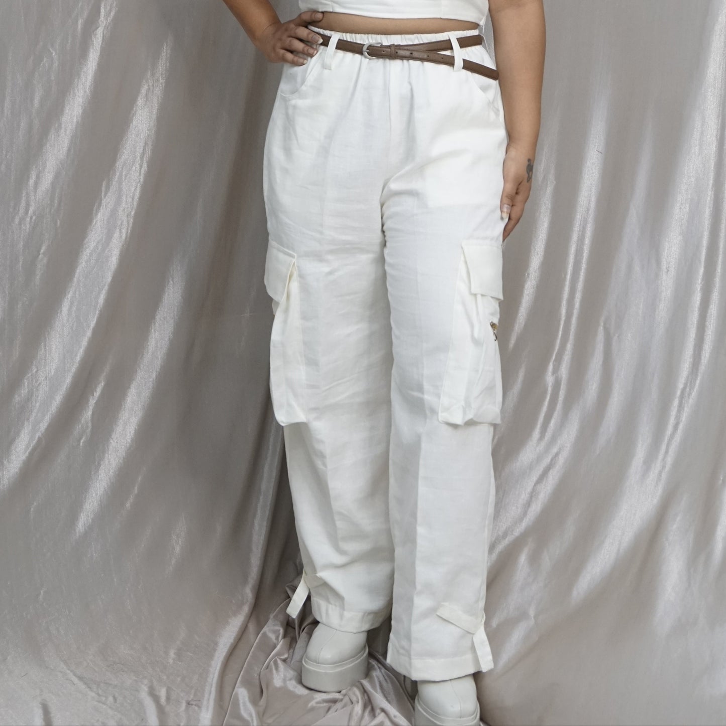 White Cargo Co-ord Set
