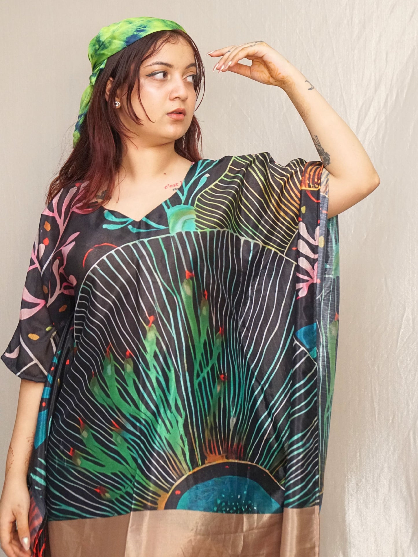 Tropical kaftaan dress