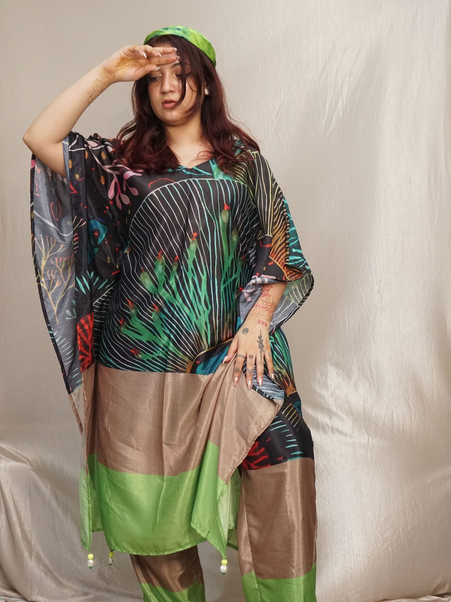 Tropical kaftaan dress