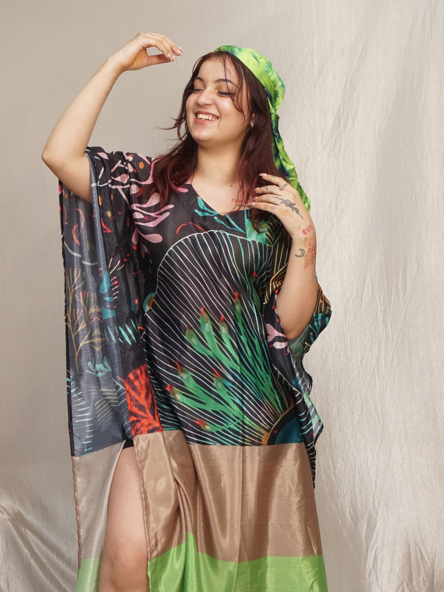 Tropical kaftaan dress