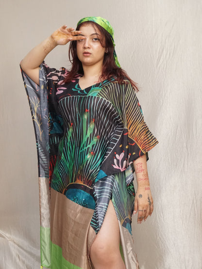 Tropical kaftaan dress