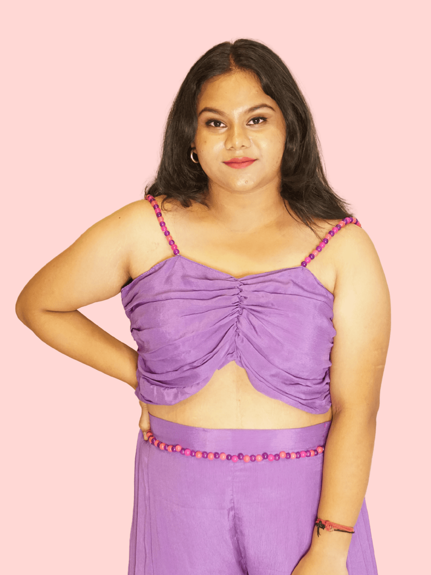 Purple crystal bralette co-ord set