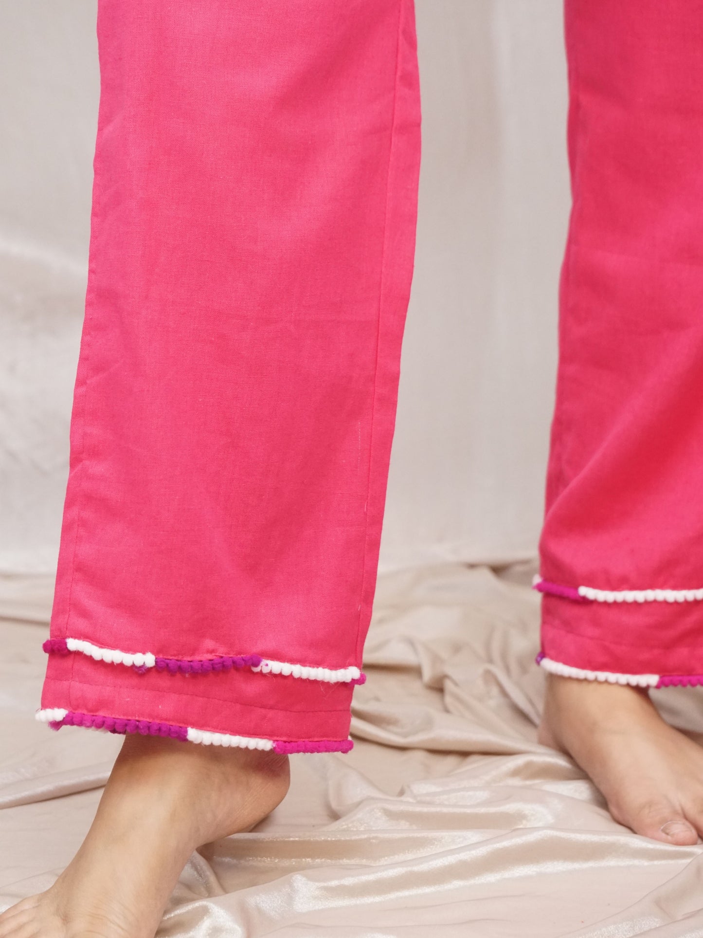 Fuchsia pink pompom co-ord set