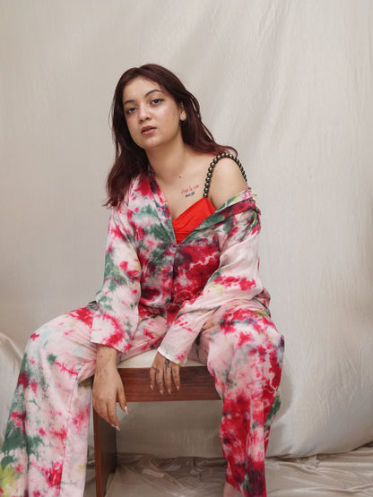 Aurora Red Tie & Dye co-ord set