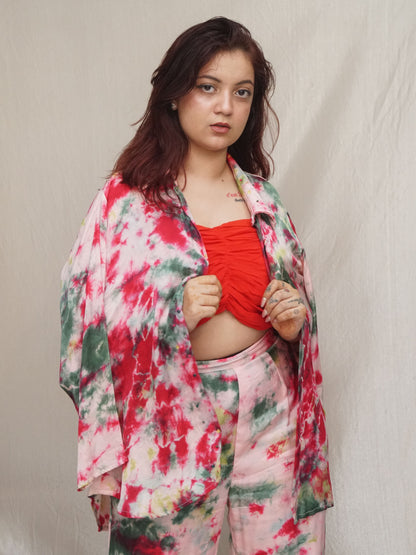 Aurora Red Tie & Dye co-ord set