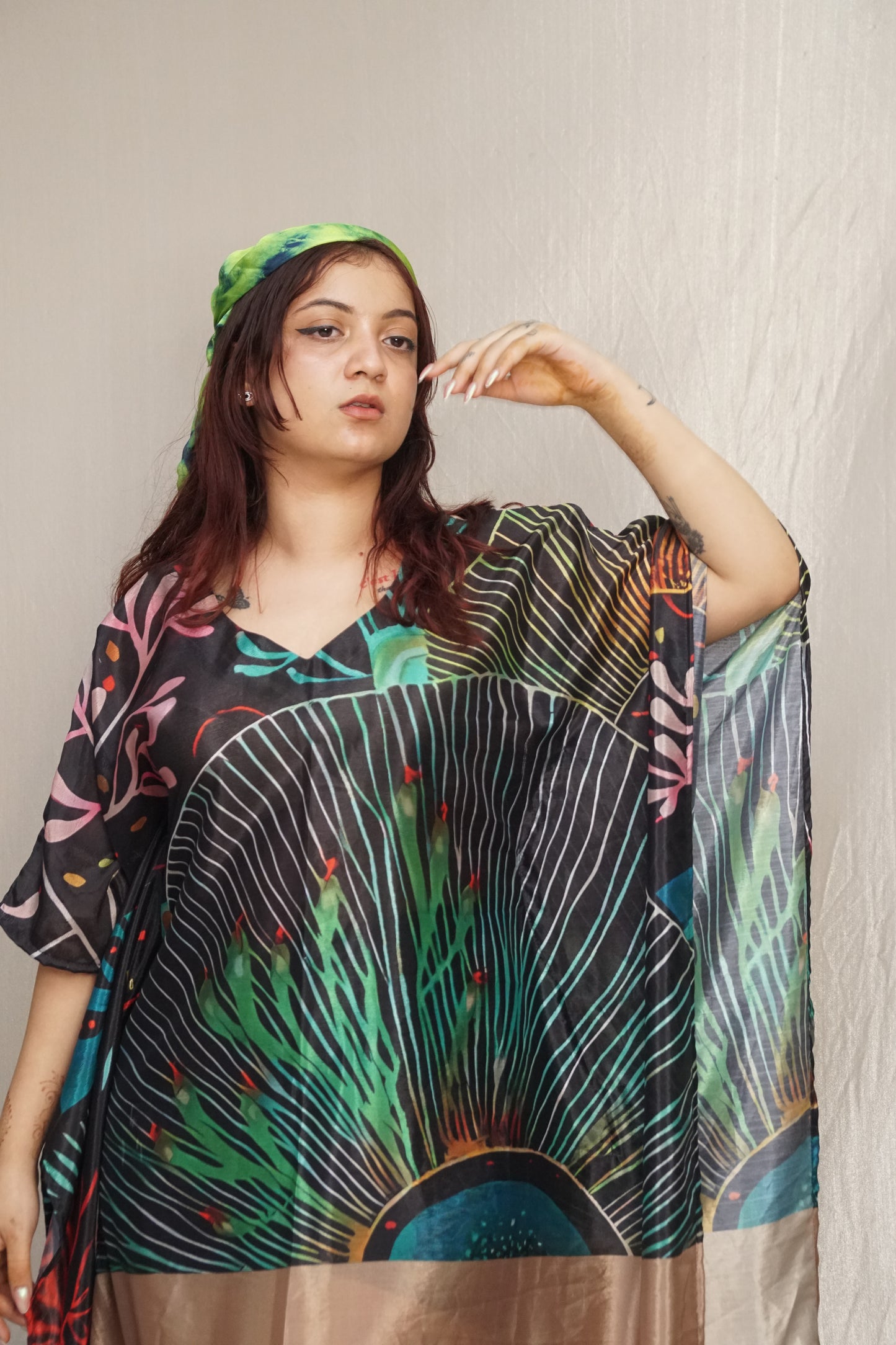 Tropical kaftaan dress