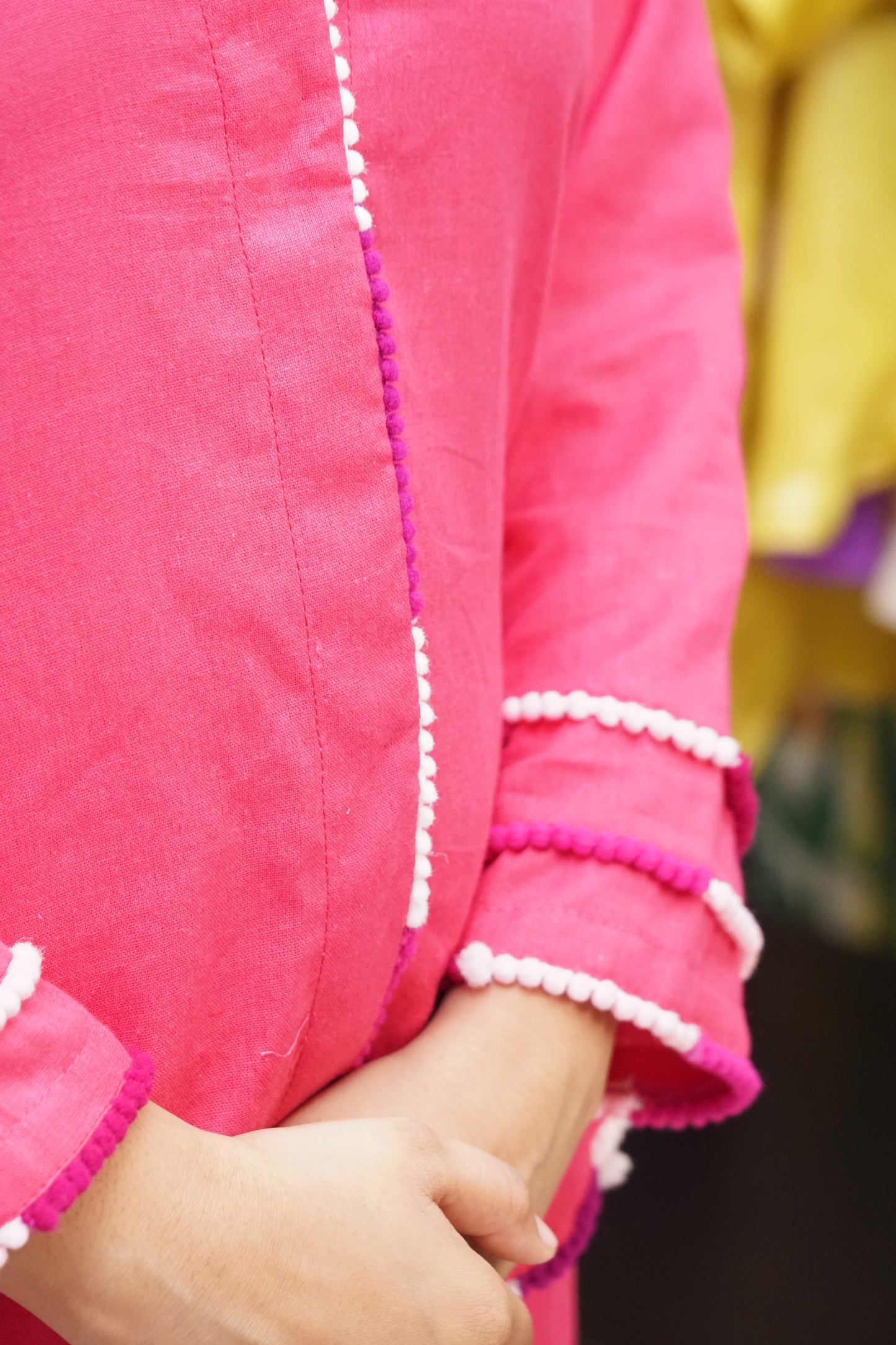 Fuchsia pink pompom co-ord set