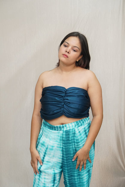 Teal tube bralette